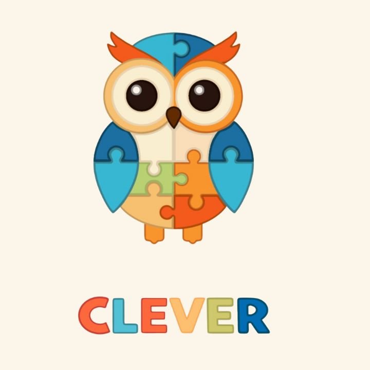 Логотип - Clever, дитячий центр розвитку Кам'янець-Подільський