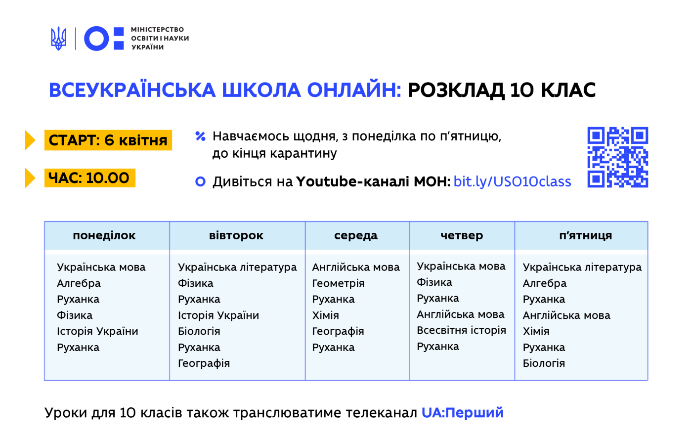 Розклад уроків "Всеукраїнської школи онлайн", фото-6 Розклад уроків "Всеукраїнської школи онлайн", фото-6