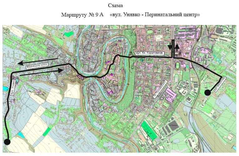 Схема маршрутів