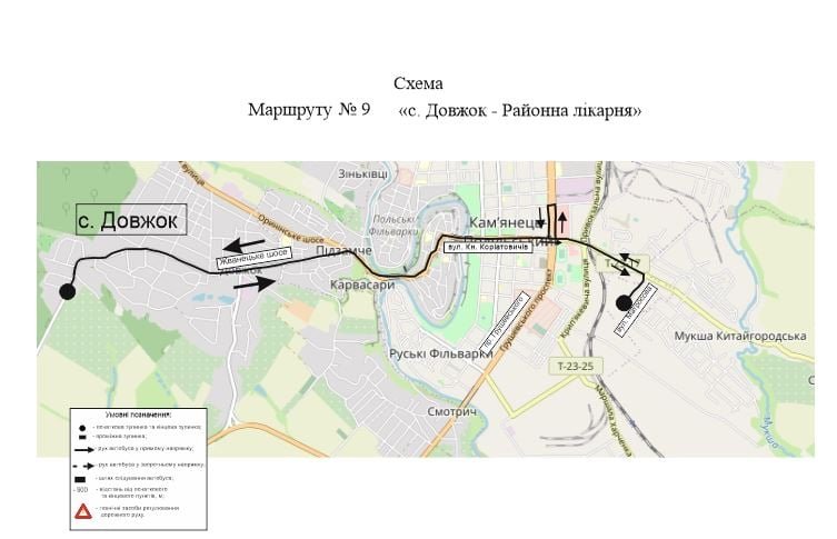 Схема маршрутів