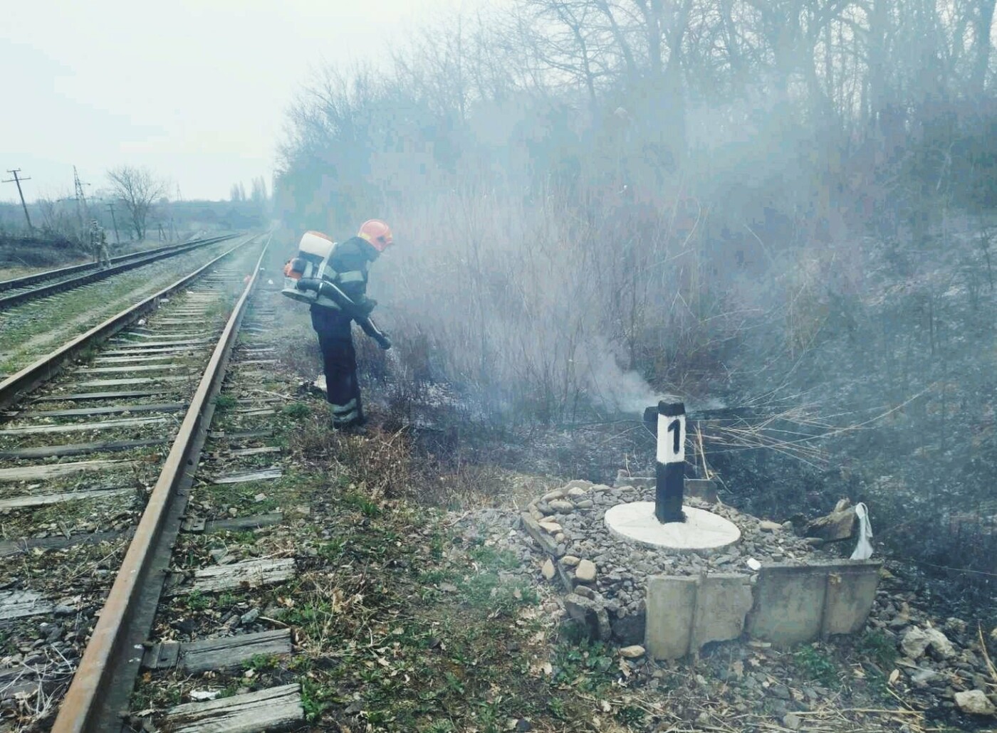 По вулиці Крип'якевича рятувальники ліквідовували загоряння сухої трави, фото-2