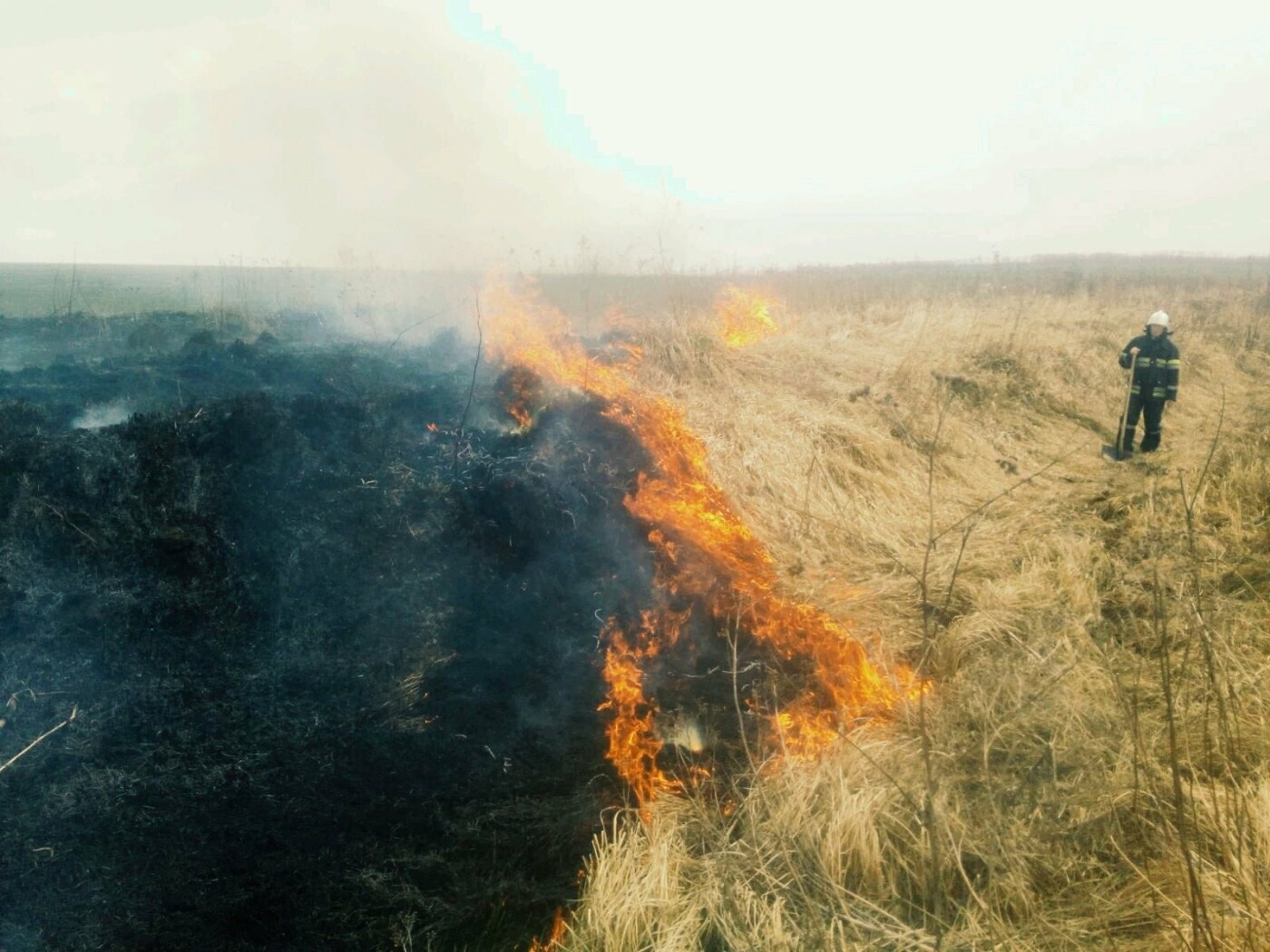 На Кам'янеччині ДСНСівці ліквідували пожежу сухої трави, фото-2