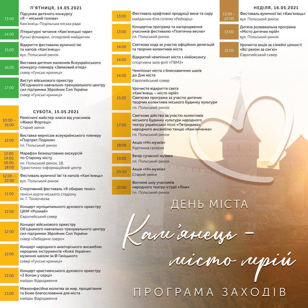 День міста у Кам’янці-Подільcькому: програма заходів, фото-1